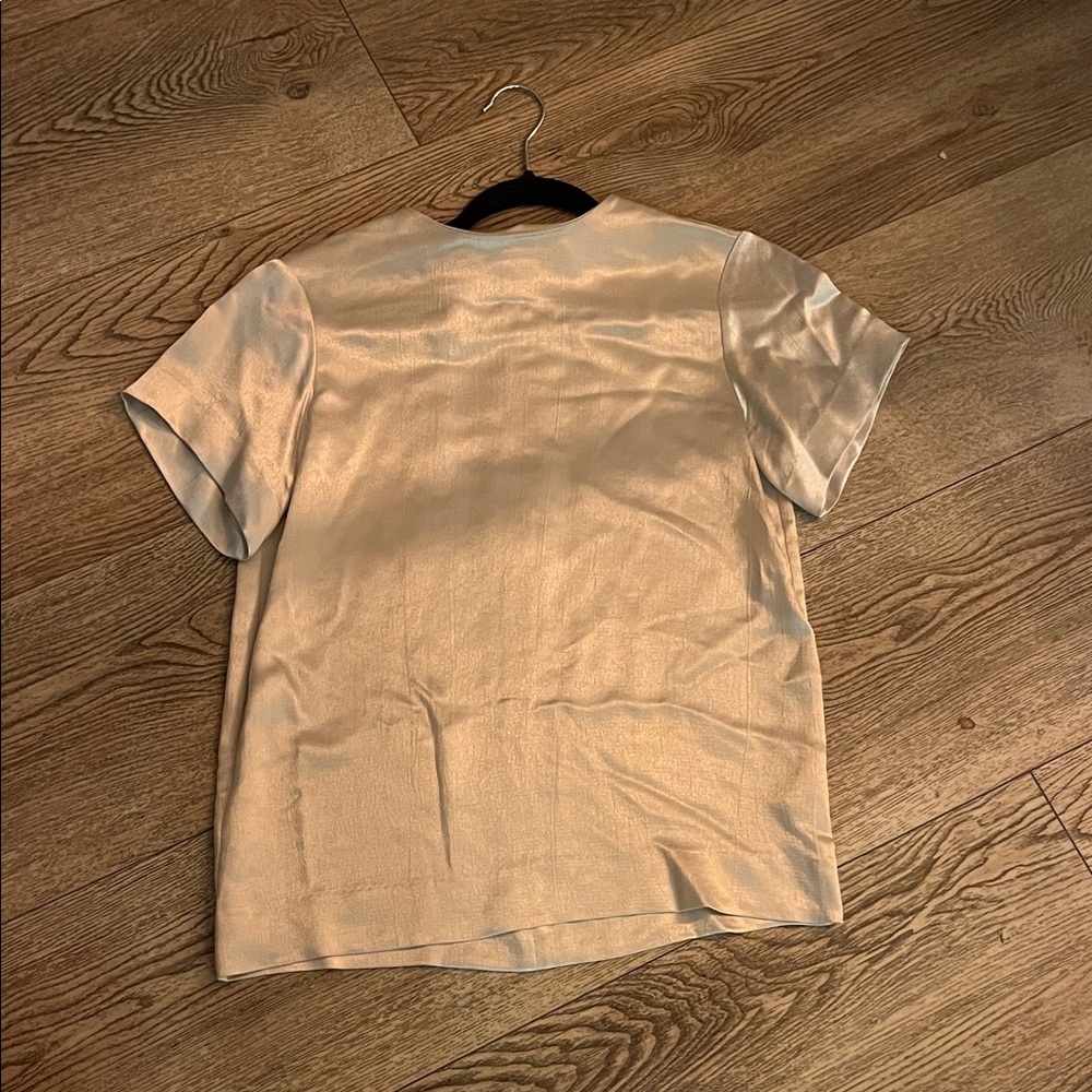 COS Light silver  Short Sleeve Women's Top